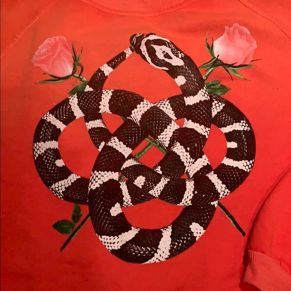 Wildfox Snakecharmer Cropped sweatshirt - Picture 3 of 5